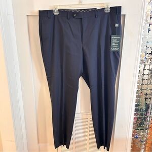 Ralph Lauren Classic-Fit Ultraflex Dress Pants Navy Blue 40 x 30